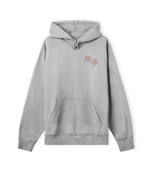Dice Grey Melange Hoodie Unisex