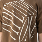 Dice Tee Brown – Close-up | Reactive-dyed graphic tee Type One thumbnail