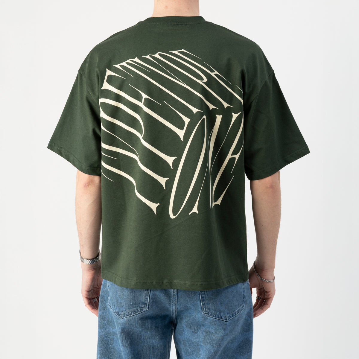 Dice Tee Green – Back view | Type One Dutch Streetwear