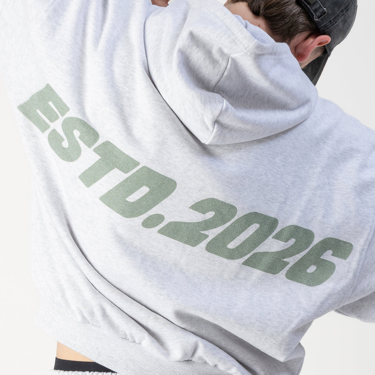 ESTD.2026 Balloon Hoodie Light Grey