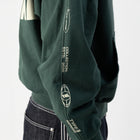 ESTD.2026 Balloon Zip Hoodie Green – Detail view | 400GSM heavyweight cotton thumbnail