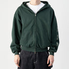 ESTD.2026 Balloon Zip Hoodie Green – On model front | Type One balloon zip hoodie thumbnail