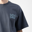 ESTD.2026 Tee Slate Blue – Detail view | 280GSM combed cotton crew neck thumbnail
