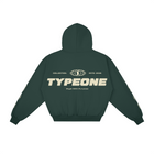 ESTD.2026 Balloon Zip Hoodie Green – Back view | Type One Dutch Streetwear thumbnail