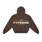 ESTD.2026 Balloon Zip Hoodie Brown – Mannequin view | Type One Dutch Streetwear thumbnail