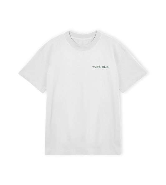Style With Purpose Off White/Dark Green Oversized Tee Unisex