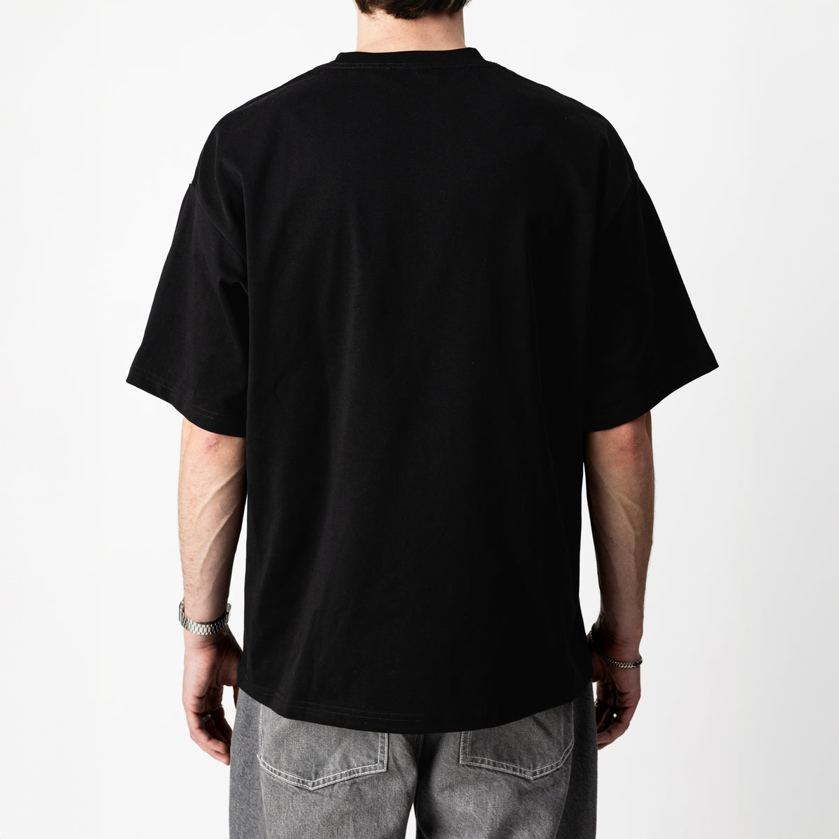 Type One Basic Logo Boxy Black Tee Unisex