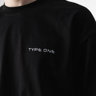 Type One Basic Logo Boxy Black Tee Unisex thumbnail
