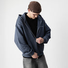 Type One Basic Logo Grey Blue Zip Hoodie Unisex thumbnail
