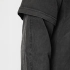 Longsleeve Dark Grey – Close-up | 100% cotton faux-layered design Type One thumbnail