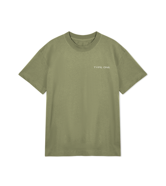 Type One Olive Green Oversized Tee Unisex