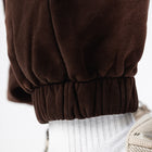 Sweatpants Washed Brown – Close-up | 400GSM combed cotton Type One thumbnail