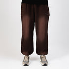 Sweatpants Washed Brown – On model front | Type One baggy tapered sweatpants thumbnail