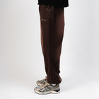 Sweatpants Washed Brown – On model side | Washed effect 400GSM sweatpants thumbnail