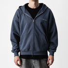 Type One Basic Logo Grey Blue Zip Hoodie Unisex thumbnail