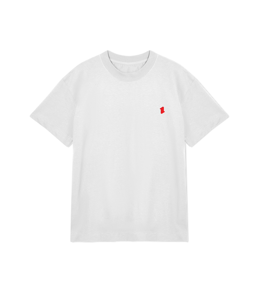 Wiggly Off White/Red Oversized Tee Unisex