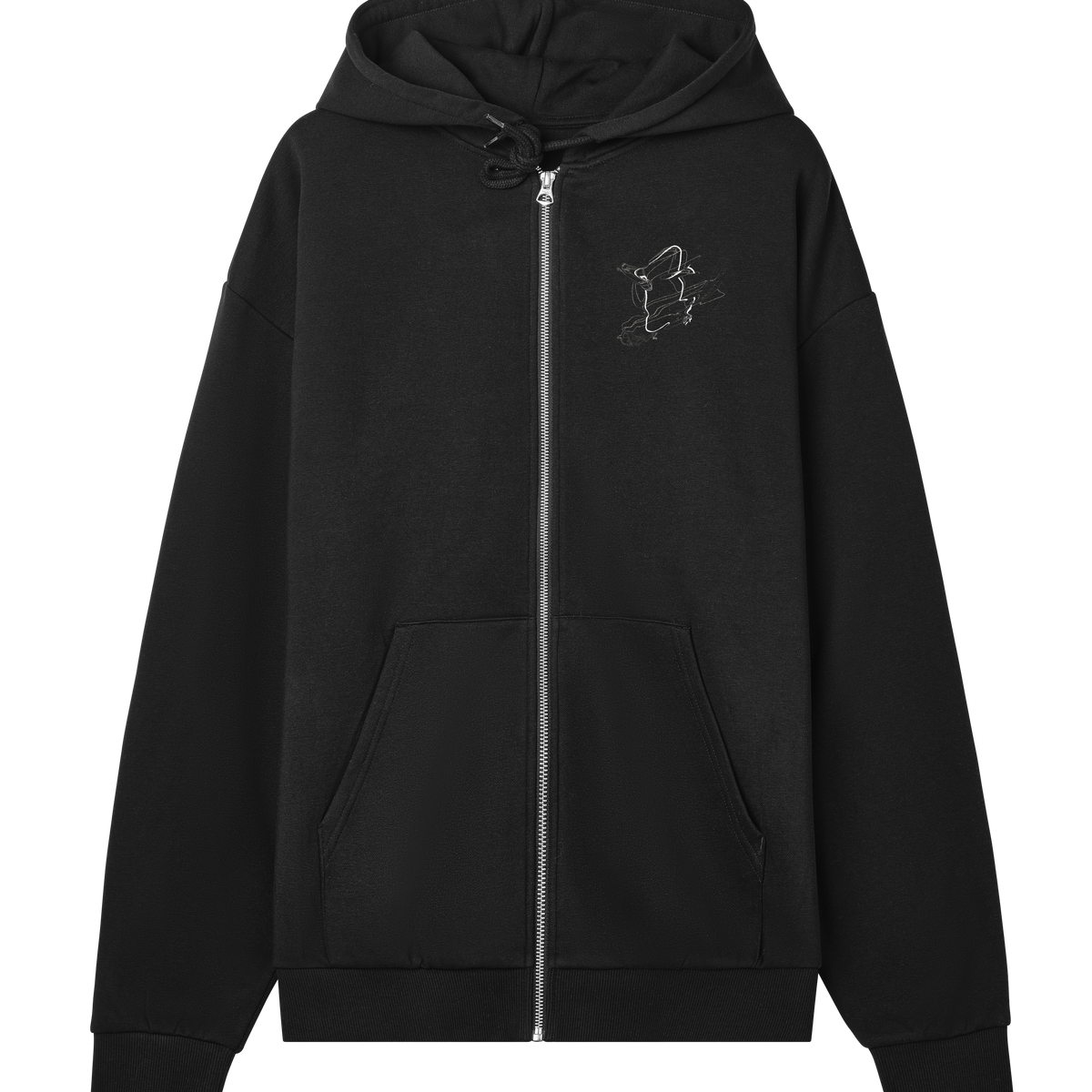 Warped Vision Black Zip Hoodie Unisex