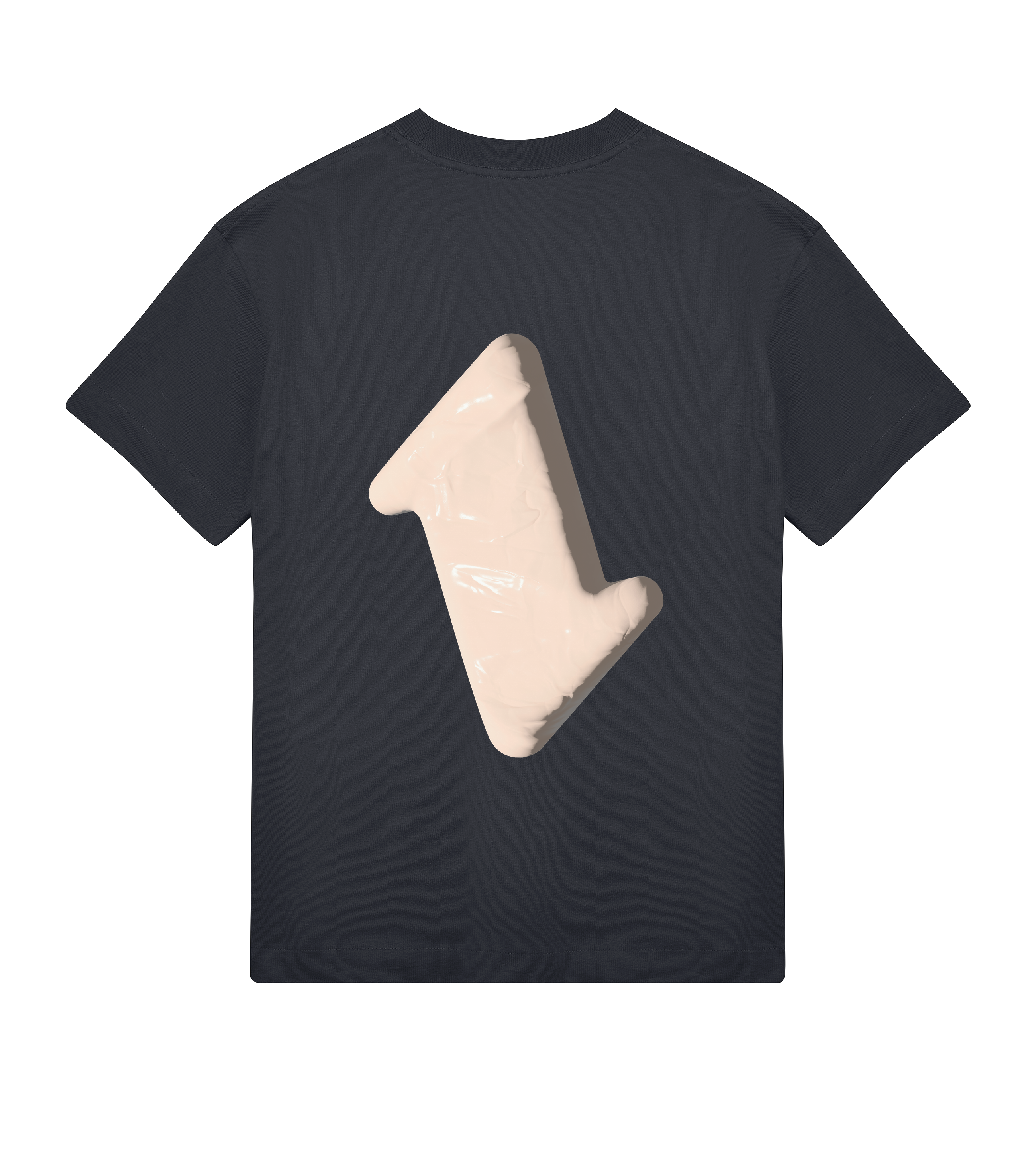 Oversized Unisex Tee Black / Beige Logo