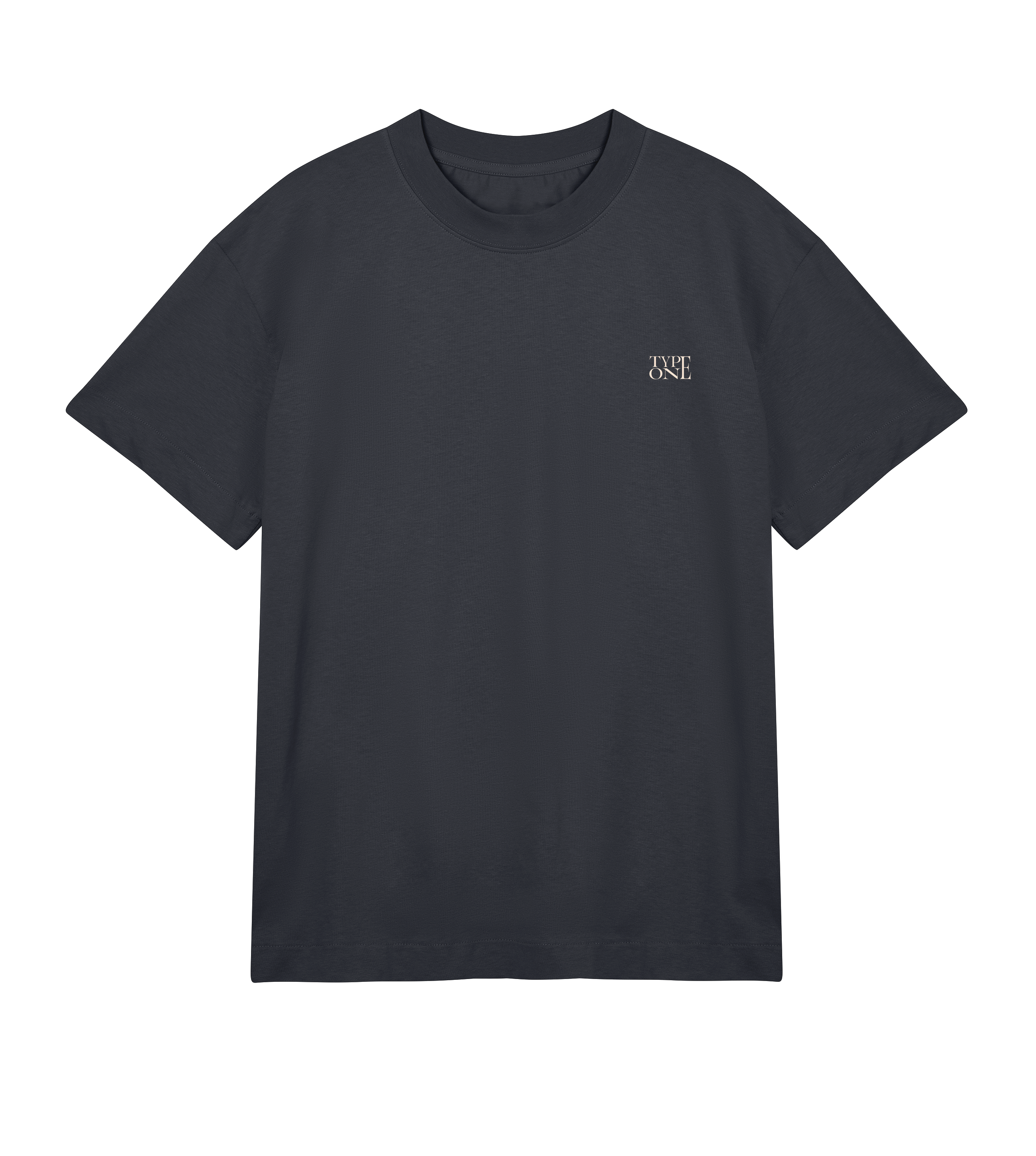 Oversized Unisex Tee Black / Beige Logo