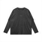 Longsleeve Dark Grey – Front view | Type One faux-layered Dutch Streetwear thumbnail