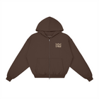 ESTD.2026 Balloon Zip Hoodie Brown – Front view | Type One Dutch Streetwear thumbnail