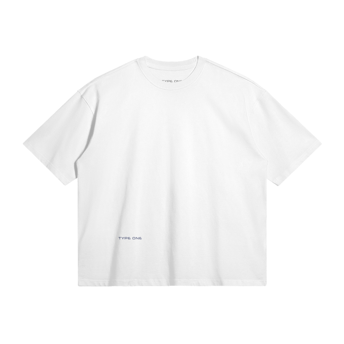 TOAL Tee White – Front view | Type One signature boxy 280GSM Dutch Streetwear